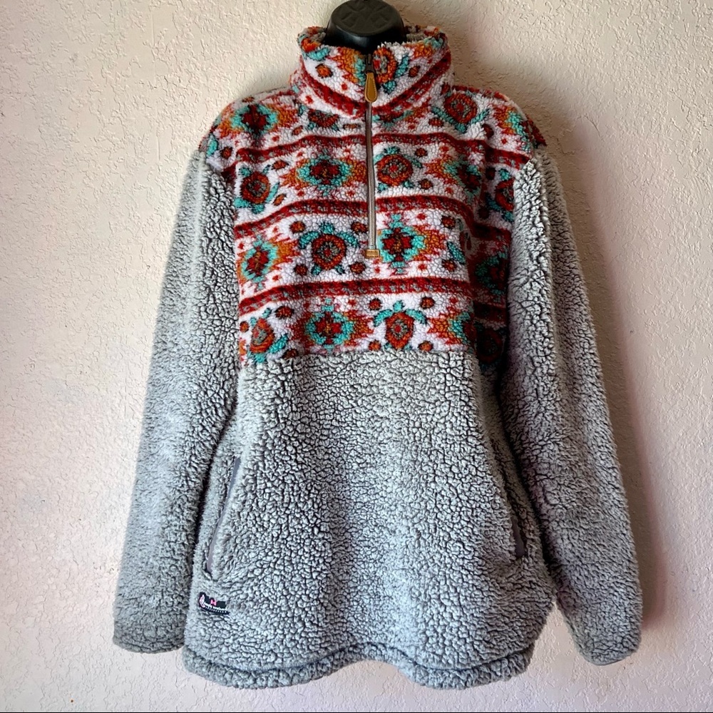 Simply Southern fleece southwest turtle pullover